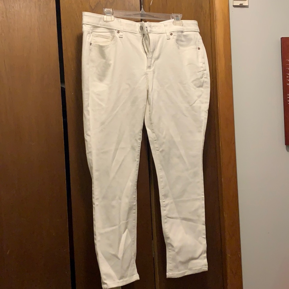 New with tags White denim slacks.